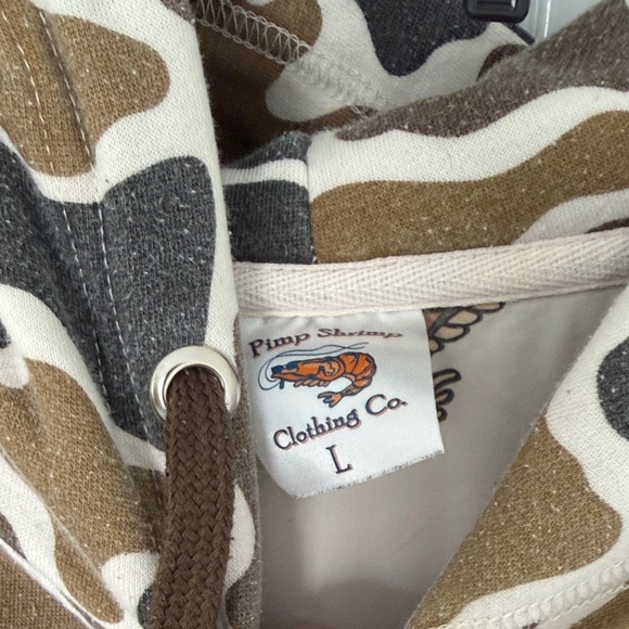 Pimp Shrimp Camouflage Hoodie with Patch - Picture 3 of 6